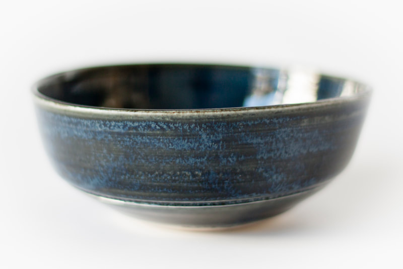 Artefact:Bowl Background:White Clay:PB103 Collective:Single Glaze:SchefflinBlue Orientation:Perspective