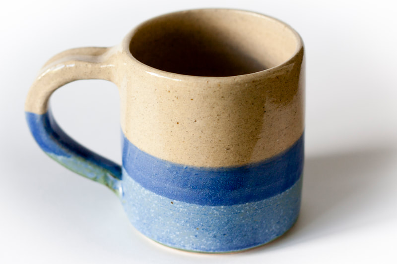Artefact:Mug Background:White Clay:IronStone Collective:Single Glaze:ClearGloss Glaze:EarlGrey Orientation:Perspective