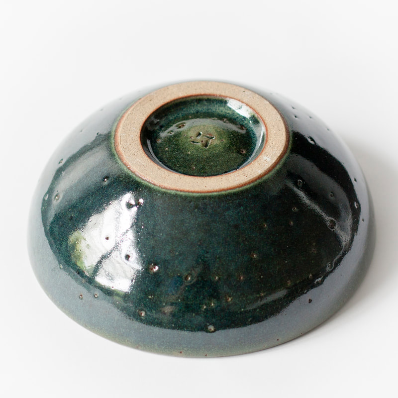 Artefact:Bowl Background:White Clay:KimLyons Collective:Single Glaze:LinShinGreen Orientation:Footer