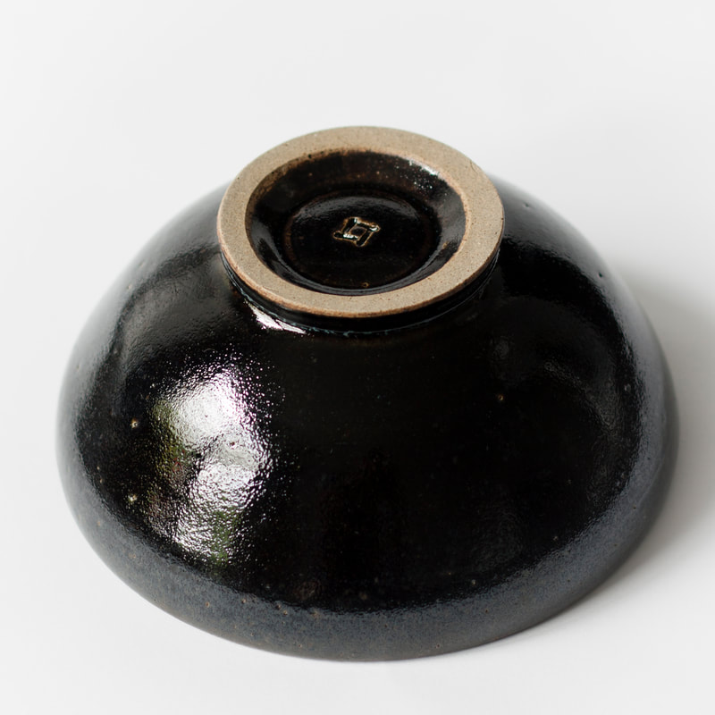 Artefact:Bowl Background:White Clay:KimLyons Collective:Single Glaze:SchefflinBlue Orientation:Footer